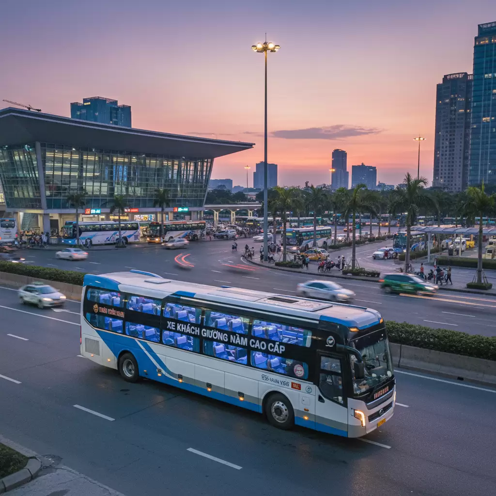 gemini_image_1767170175 Các dòng xe khách chất lượng cao phục vụ hành khách đi tuyến Miền Trung và Miền Bắc