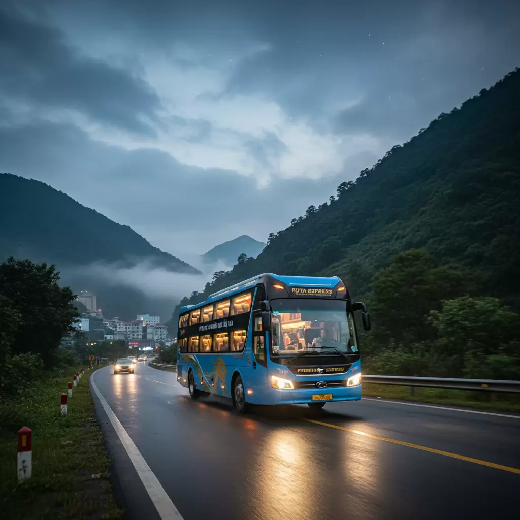 gemini_image_1767170789-1 Các tuyến đi Miền Tây thường sử dụng xe giường nằm cao cấp để đảm bảo sự thoải mái trong suốt hành trình dài