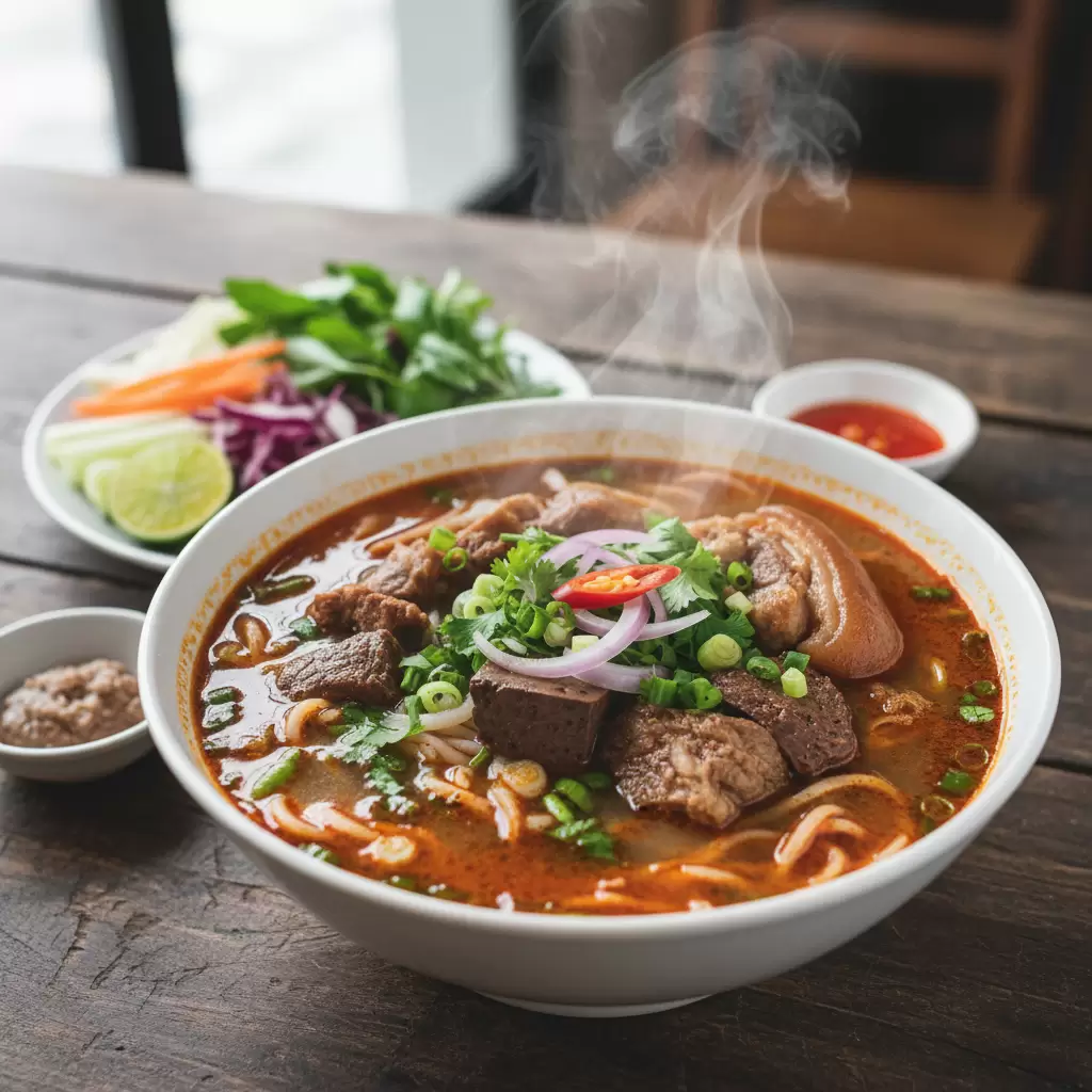 Bún bò là món ăn sáng hoặc trưa được yêu thích tại Biên Hòa