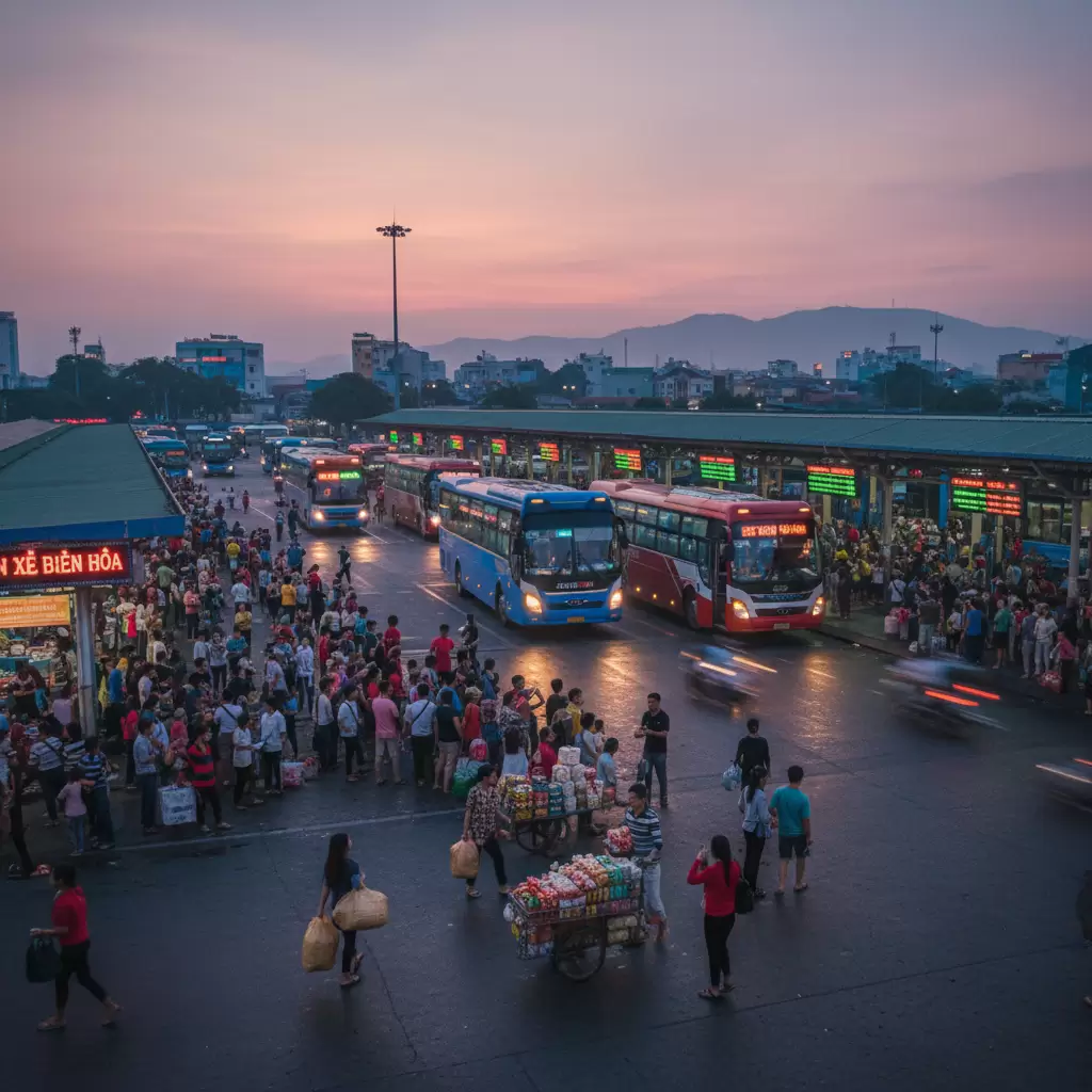 Khu vực Bến Xe Biên Hòa là trung tâm giao thương và ẩm thực sầm uất