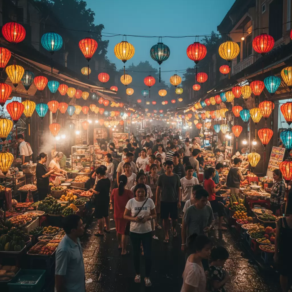 Chợ đêm Biên Hòa rực rỡ ánh đèn điểm đến không thể bỏ qua tại Đồng Nai