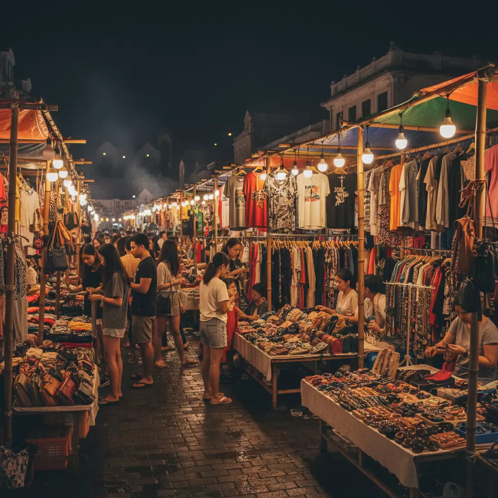 Các gian hàng bày bán đa dạng mặt hàng thời trang và phụ kiện với mức giá phải chăng