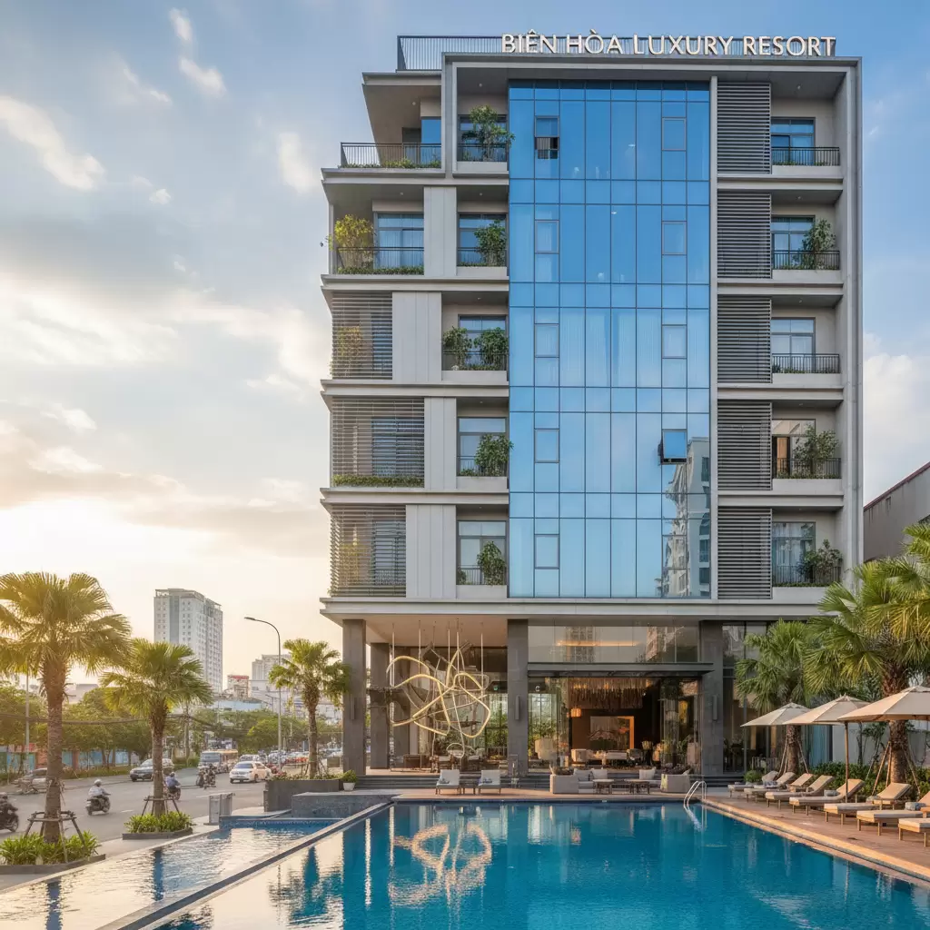 gemini_image_1767174853 Hệ thống lưu trú tại Biên Hòa ngày càng đa dạng đáp ứng mọi nhu cầu từ bình dân đến cao cấp