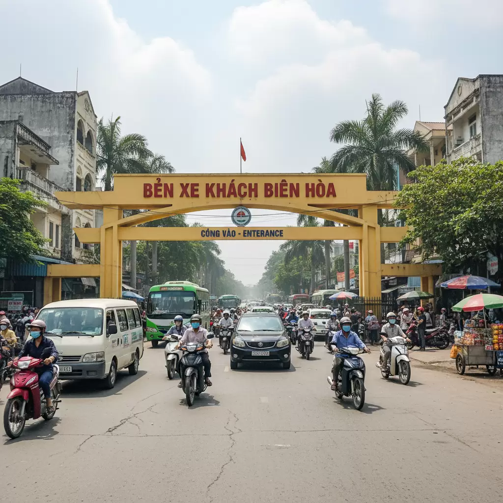 gemini_image_1767176841-2 Cổng vào Bến xe khách Biên Hòa điểm khởi hành quan trọng cho các tuyến liên tỉnh
