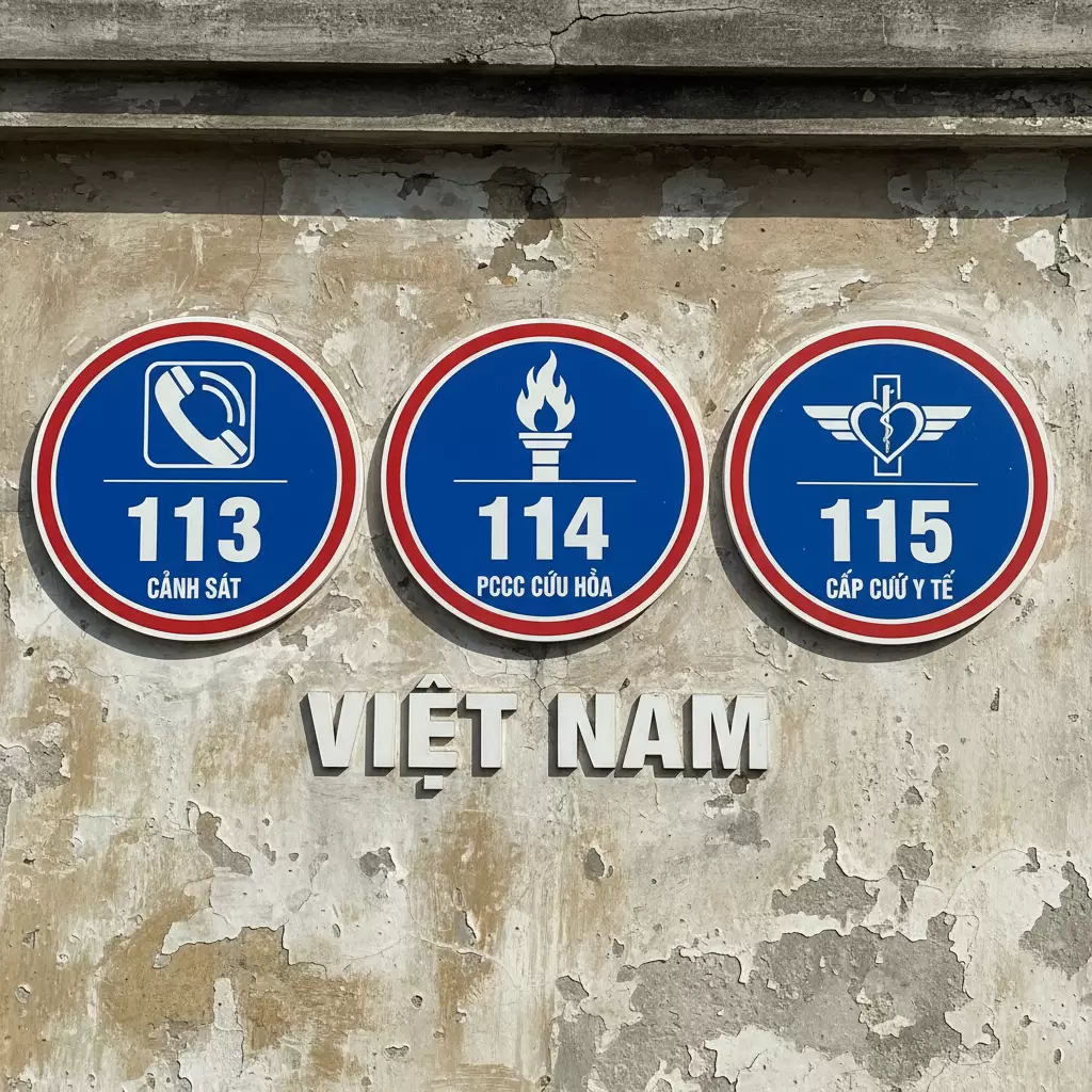 Luôn lưu giữ các số điện thoại khẩn cấp của Việt Nam để sử dụng khi cần thiết