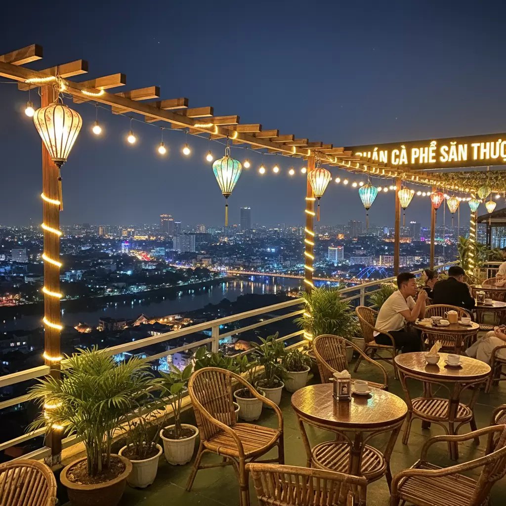 gemini_image_1767177388-1 Tận hưởng không gian cà phê lãng mạn trên cao ngắm nhìn Biên Hòa về đêm