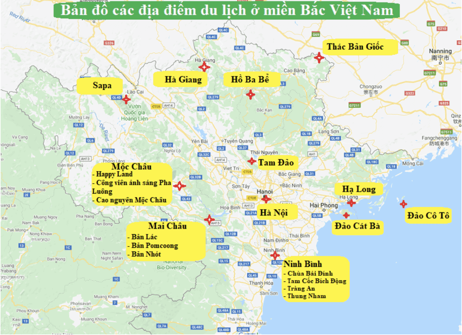 Lộ trình di chuyển chi tiết từ Biên Hòa xuyên qua các tỉnh miền Trung đến Quảng Ninh