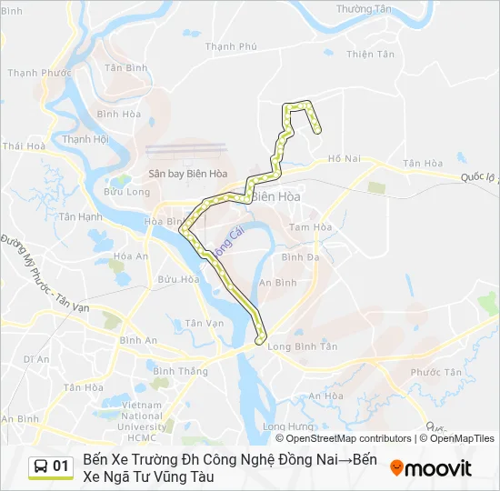 Tuyến xe buýt số 01 là lựa chọn phổ biến của người dân khi di chuyển qua trục đường Cách Mạng Tháng Tám