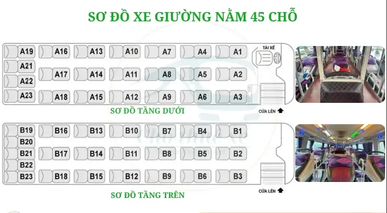 Lựa chọn vị trí giường nằm phù hợp là yếu tố then chốt cho một chuyến đi dài thoải mái