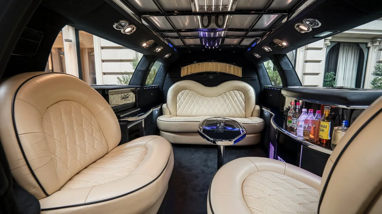 Không gian nội thất đẳng cấp và tiện nghi của dòng xe Limousine 11 chỗ phục vụ công tác