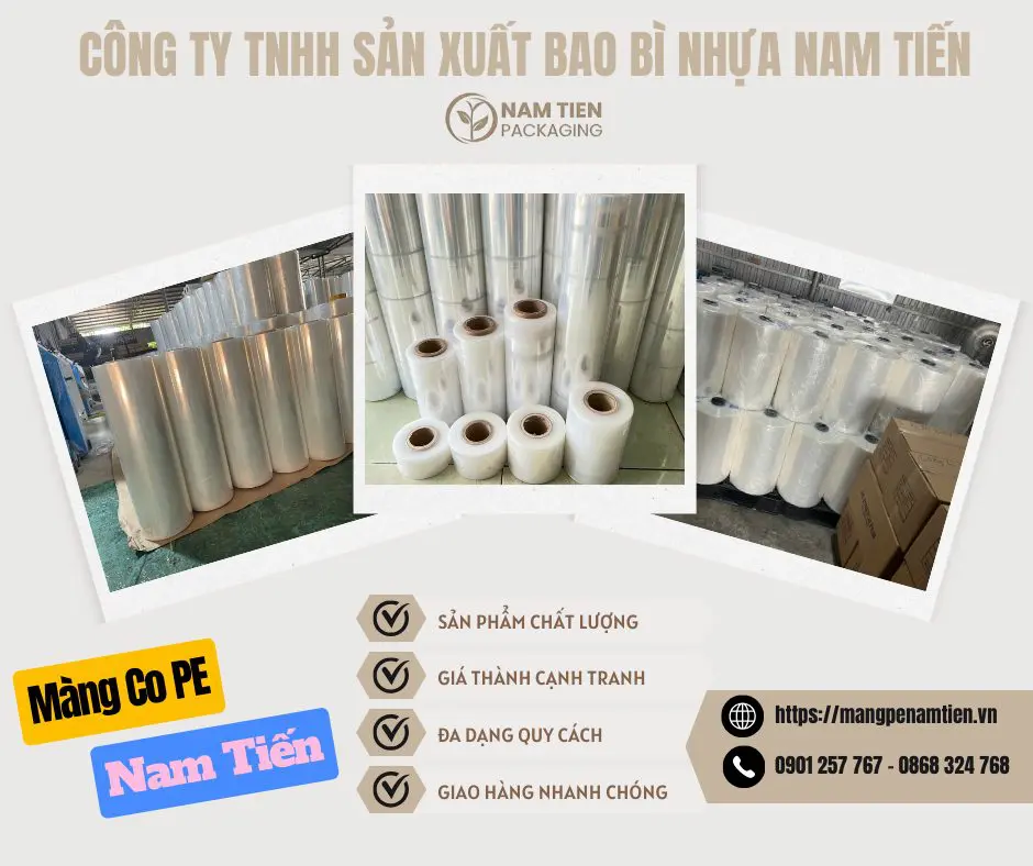 Sử dụng màng co PE nguyên sinh đảm bảo độ dai và khả năng bảo vệ tối ưu